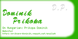 dominik prikopa business card